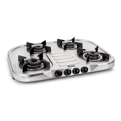 4 Burner Ultra Slim Stainless Steel Gas Stove Extra Wide 1 High Flame 3 Brass Burner - CT1047USDTSS