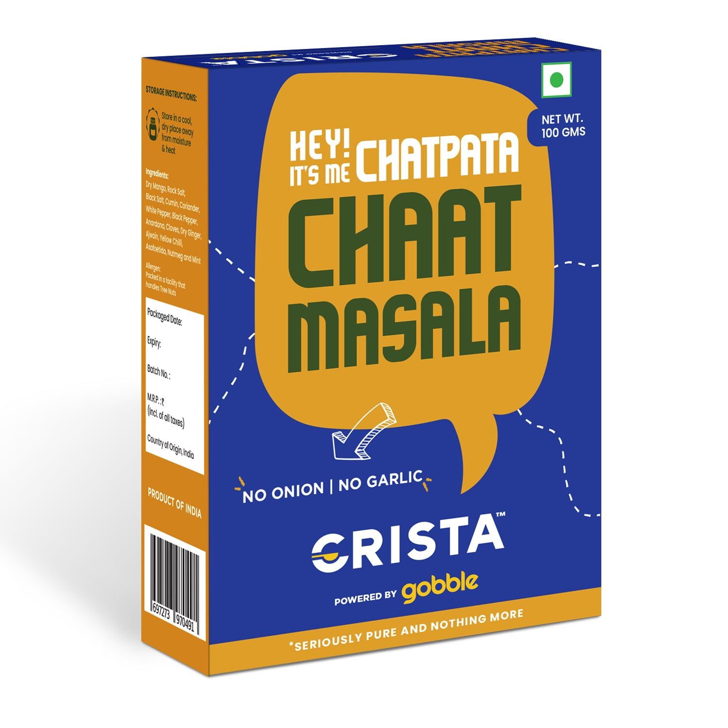 CRISTA Chatpata Chaat Masala, 100 gm