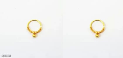 Stunning Gold Plated Pearl Hoop Earrings Alloy Hoop Earring