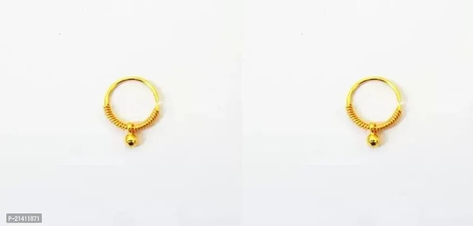 Stunning Gold Plated Pearl Hoop Earrings Alloy Hoop Earring