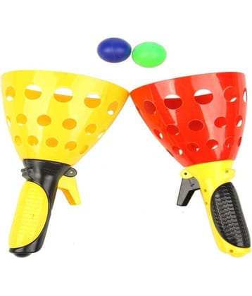 Tzoo® Click and Catch Basketball Pair Children Throwing and Catching The Ball Set Parent-Child Interactive Catch Ball Toy Indoor Outdoor Sports Games Toys , Best Gift Plastic - Multicolor