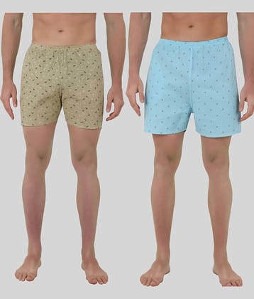 Forbro Pack of 2 Cotton Blend Boxers For Men's ( Multicolor )