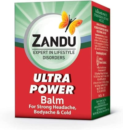 ZANDU Ultra Power Balm - For Quick Pain Relief, Headache, Sprain, 8 ml Bottle