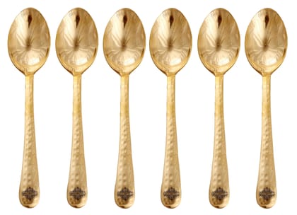 Brass Handmade Designer Spoon, Flatware, Tableware, 17.78 cm-12