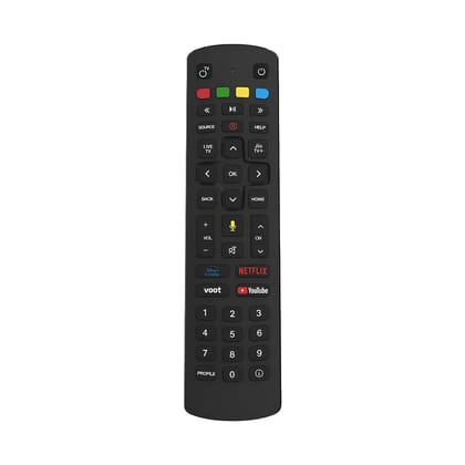 Muvit Original Remote Control Compatible for Jio Fiber Box with Voice Control & Access to Disney+ Hotstar, Netflix, Voot, YouTube