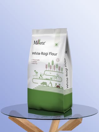 Organic White Ragi Millet Flour | White Ragi Atta | White Finger Millet Flour | Gluten-free, Pesticides free, Chemical free, Non GMO