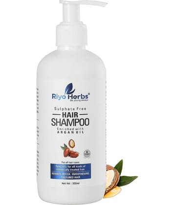 Riyo Herbs Argan Oil Shampoo | Best for Damaged, Dry, Split Ends & Frizzy Hair | For All Hair Types