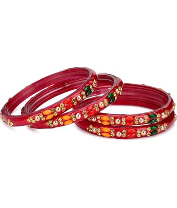 AFAST - Red Bangle Set (Pack of 1)