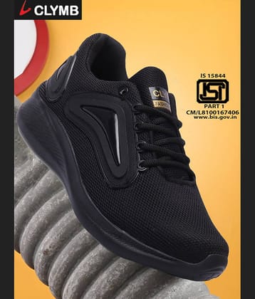 Clymb PRIME Black Men's Sports Running Shoes