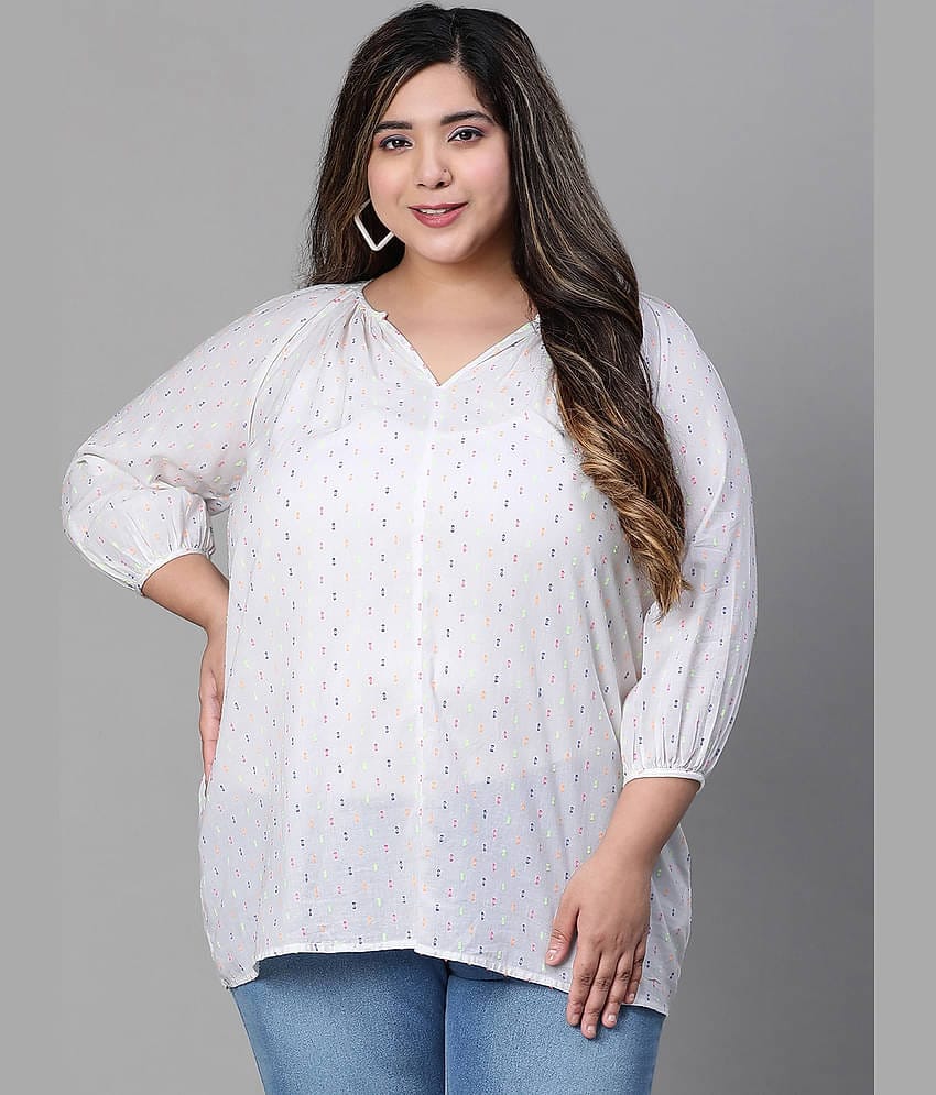 Oxolloxo Women's Viscose Rayon Regular Top ( White )