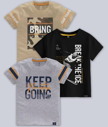 CODEZ Pack of 1 Boys Cotton Blend T-Shirt ( Multicolor )
