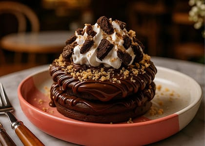 Oreo And Chocolate Lava Pancakes