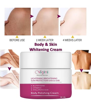 Vigini Body Whitening Cream, white face cream, skin whitening cream, skin shine, underarm whitening cream, gor@ee cream (50 gms)