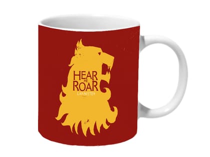 Multicolor Game Of Thrones Hear Me Roar Lannister Ceramic Mug