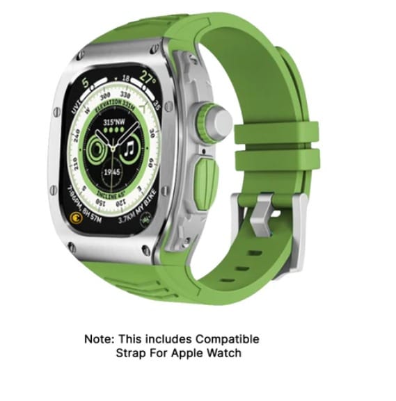 Earth - Luxury Titanium Stainless Steel Case Watch Strap - Green