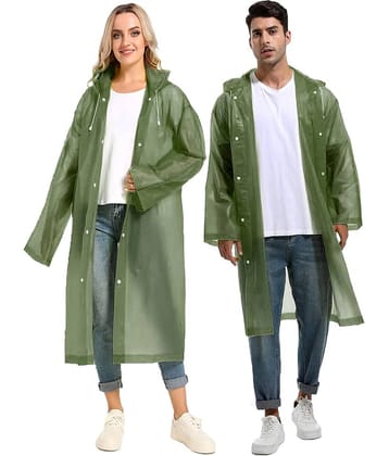 Infispace Nylon Long Raincoat - Green