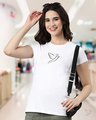 Slim Fit Branded Tee - White-2XL / Pearl White