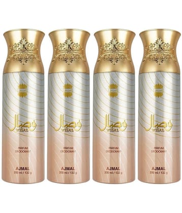 Ajmal 4 Wisal Deodorant Spray For Women 200ml Pack of 4