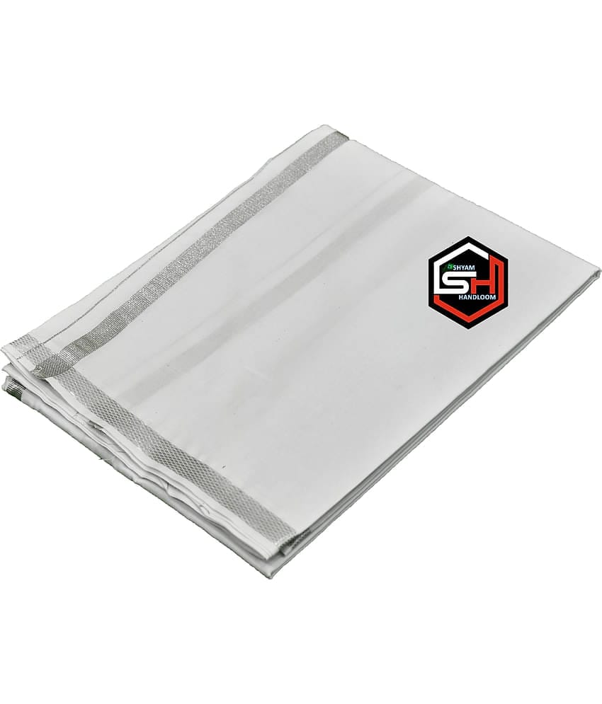 Shyam Handloom Cotton Men's Lungi White ( Pack of 1 )