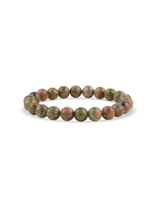 Epidotized Granite Beads Bracelet For Growth