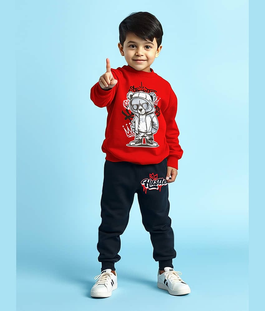 Trampoline Pack of 1 Boys Cotton Blend T-Shirt & Trackpants Set ( Multicolor )