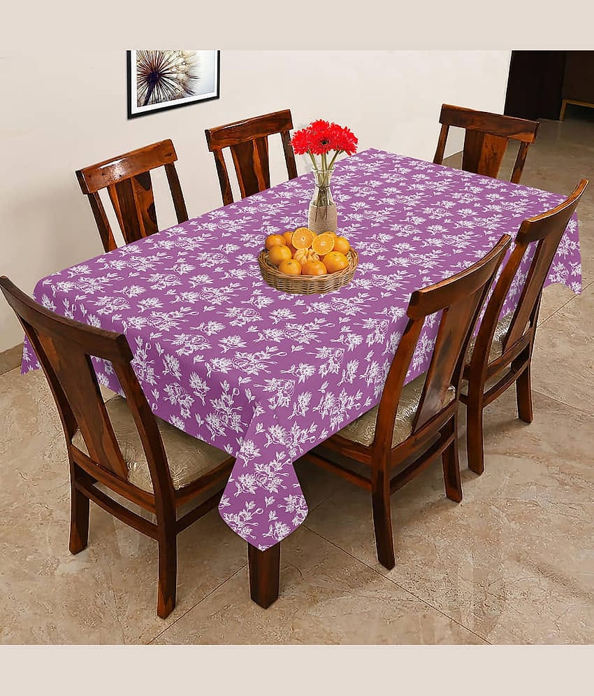 Oasis Hometex Printed Cotton 6 Seater Rectangle Table Cover ( 178 x 152 ) cm Pack of 1 Multi
