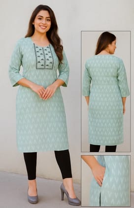 Light Green Printed traditionalKurti