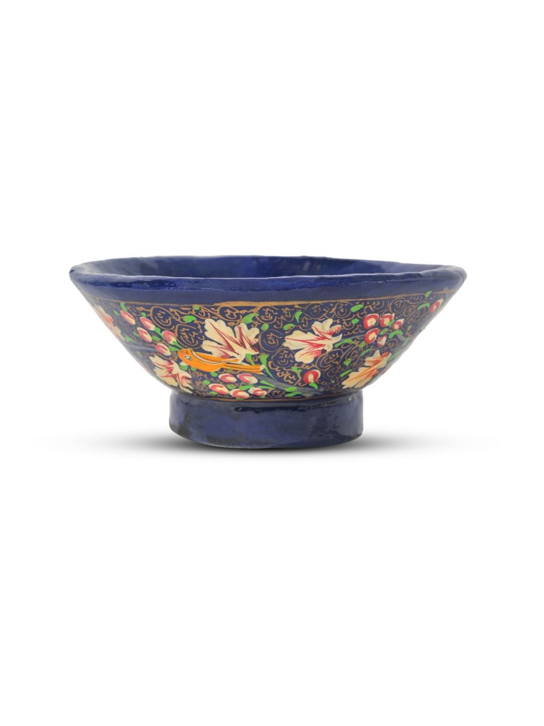 Paper Mache Bowl: Azure Garden