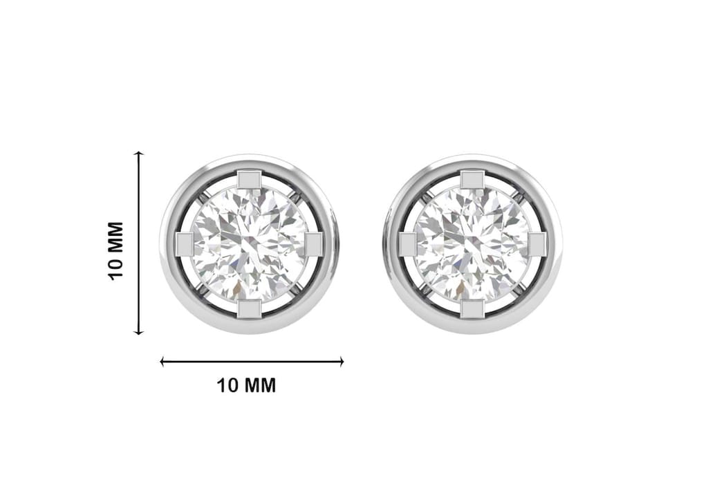 Gold Aureole Round Ear Studs