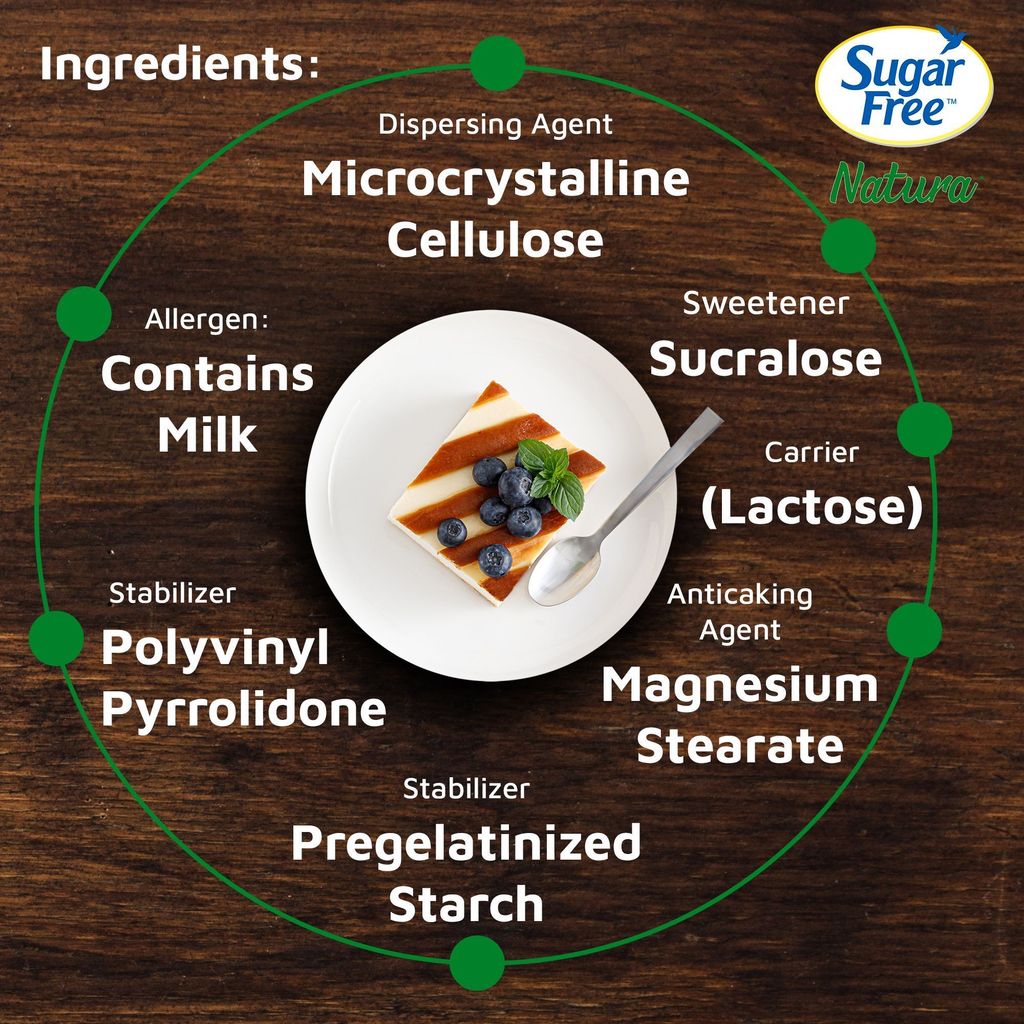 Sugar Free Natura, 100 Pellets|100% Safe| Scientifically Proven & Tested|Sweet like Sugar but with zero calories| 8.5g