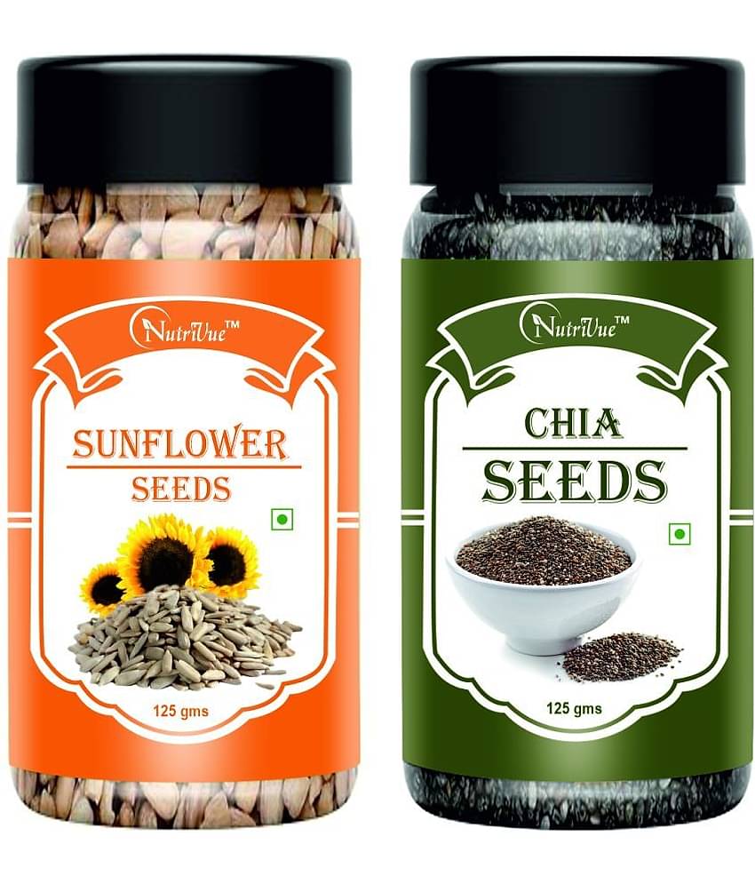 NUTRIVUE Sunflower Seeds & Chia Seeds 250 gm Pack of 2