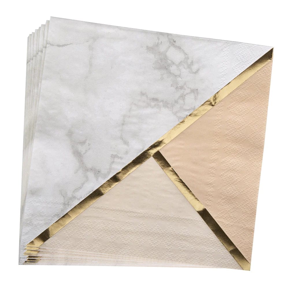 Rose Gold & Gold Paper Napkins - 20PC - Party and Festive Needs | Buy online on ZillyBuy