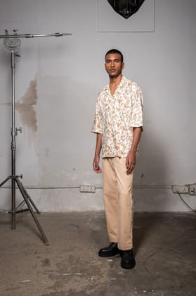 Royal Garden Camp Collar Shirt-XS