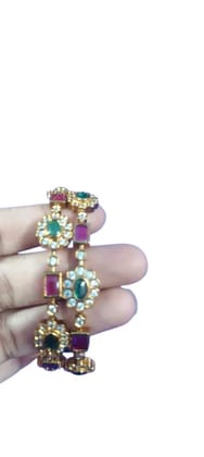 Elegant Stone Bangles Bracelet Set