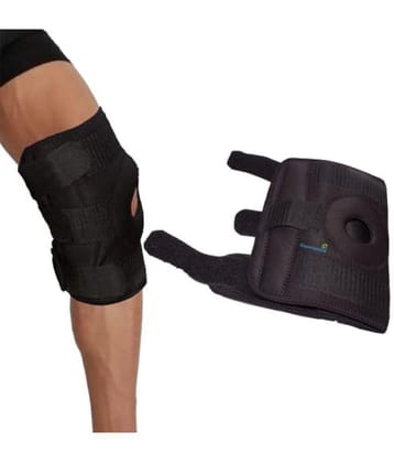 Expertomind Knee Support for Men & Women | Relieves Pressure for Faster Recovery | Black Color | Universal Size - None