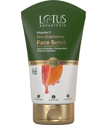 Lotus Botanicals Vitamin-C Skin Brightening Elderflower Extract Face Scrub 100g (Pack of 1)