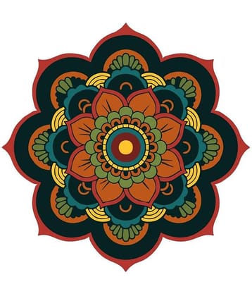 Decor Villa Multicolour Paper Rangoli - Pack of 1