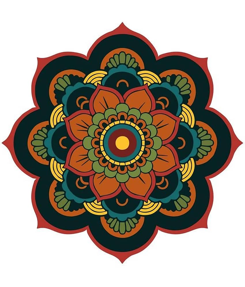 Decor Villa Multicolour Paper Rangoli - Pack of 1