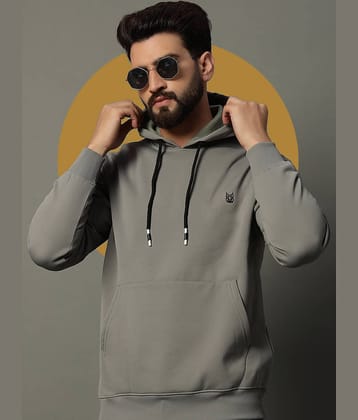 stelvin Cotton Blend Hooded Men's Sweatshirt - Grey ( Pack of 1 )
