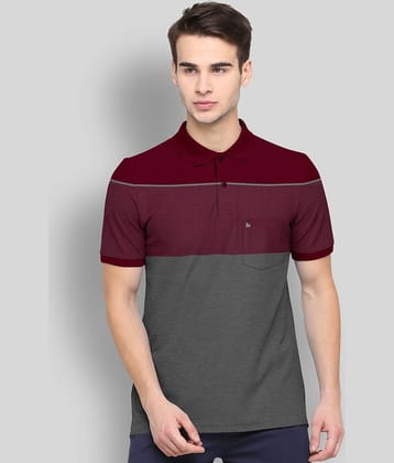 BULLMER Pack of 1 Cotton Blend Regular Fit Colorblock Half Sleeves Men's Polo T Shirt ( Multicolor )