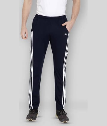 Zeffit - Navy Blue Cotton Blend Men's Sports Trackpants ( Pack of 1 )