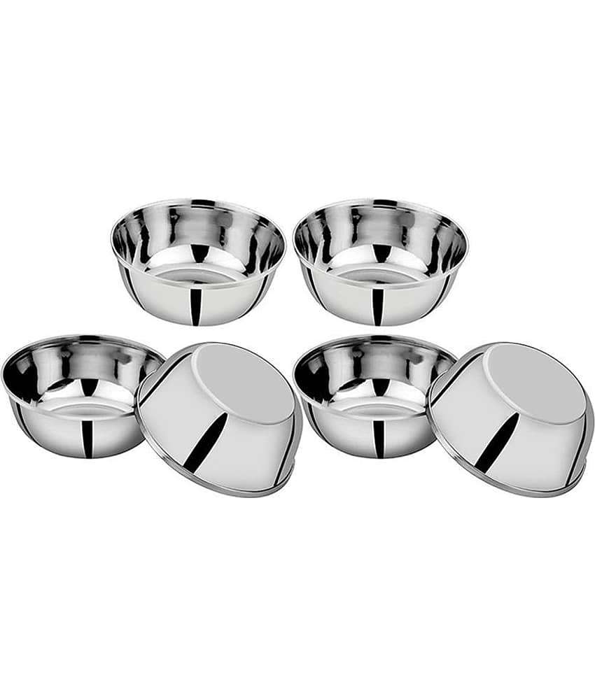 LEROYAL - Vegetable/Sabzi Bowl/Vati Stainless Steel Vegetable Bowl 200 mL ( Set of 6 )