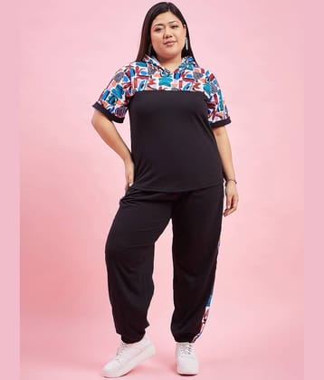 AUSTIVO Women Colorblock Top With Joggers Co-Ord Set ( Multicolor )