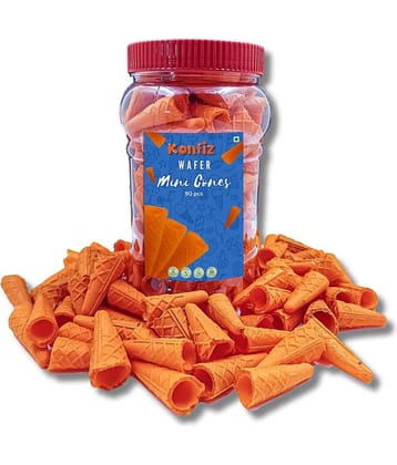 KONFIZ - Mini Cone Wafer Wafer ice cream cone,90 pc, 200 gm, Pack of 1