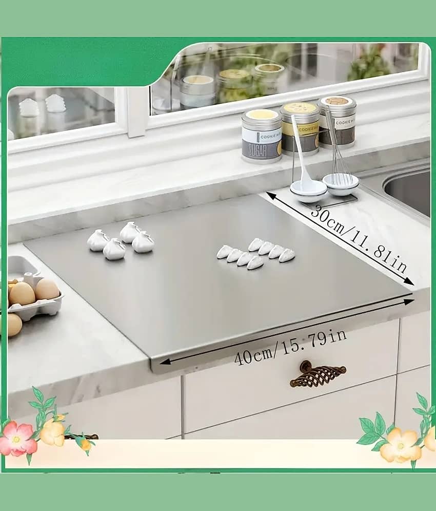 Anshri Premium Stainless Steel Countertop Chopping Board, Cutting Board(Set of 1)