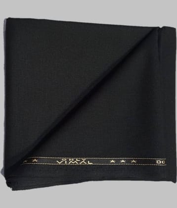 ONLY VIMAL - Black Polyester Blend Men's Unstitched Pant Piece ( Pack of 1 )