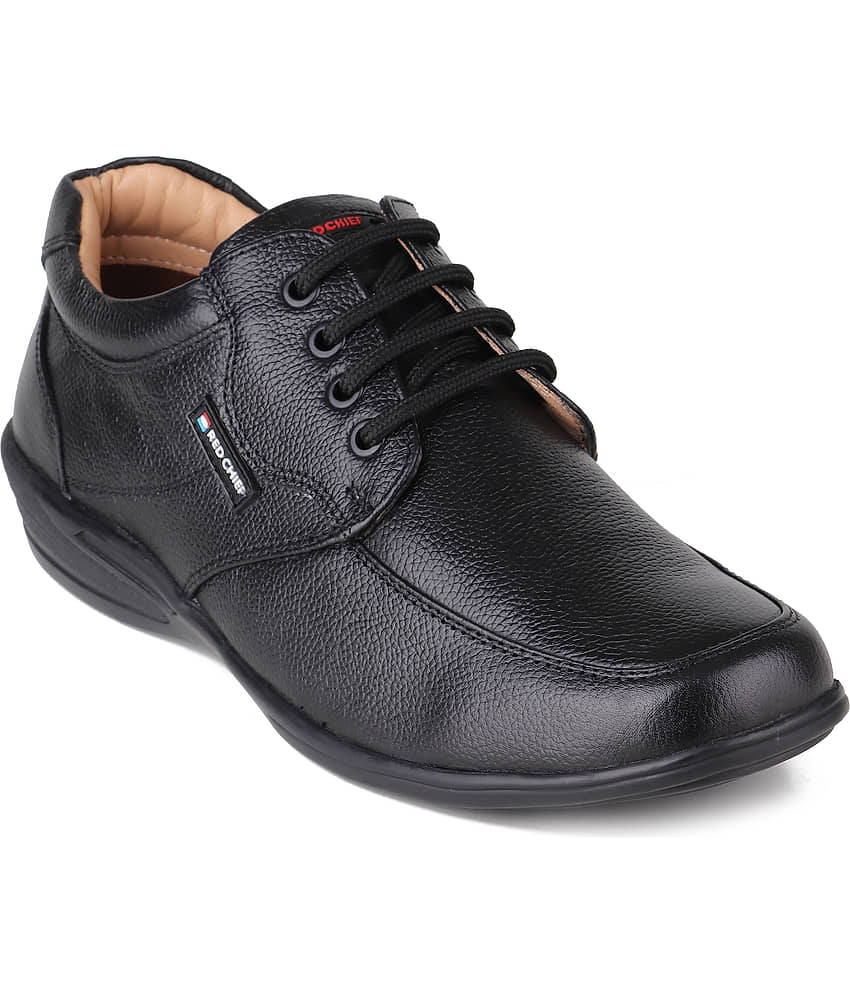 Red Chief Black Men's Derby Formal Shoes