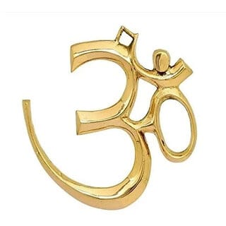 Astro-D OM Wall Hanging Sculpture  Vastu  Fengshui  Goodluck, (Gold, Brass)