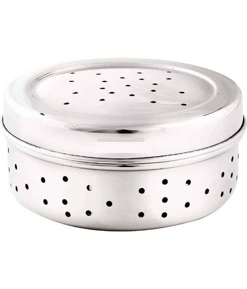 Dynore - Kothmir Dabba Steel Silver Utility Container ( Set of 1 )