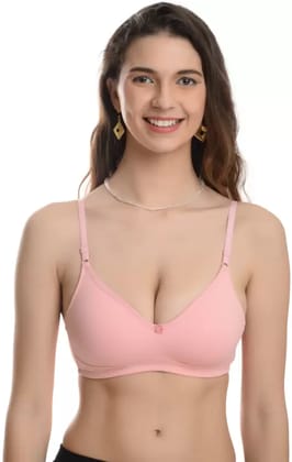 Gracewell Women Everydau Full Coverage Non Padded Bra  Peach 42B